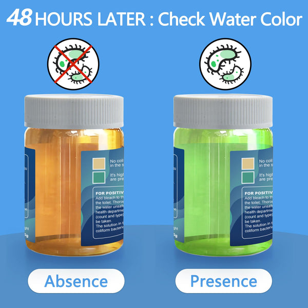 Coliform Bacteria Water Test Kit: 12-Pack Water Bacteria Test Kit Easy At-Home Well Water, Tap, Pool, Spring, Pond, Lake Drinking Water Quality Test