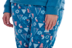 ChicWhisper Ladies Fleece Pyjamas Printed Winter Warm PJ'S Nightwear