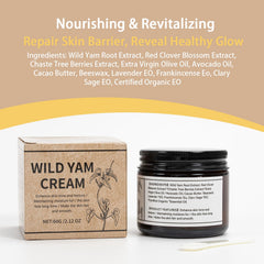 2Pcs Wilderglow Wild Yam Cream Organic, Hydrating&Nourishing Face Cream