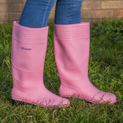 Woodside Wellington Boots Pink - Size 8