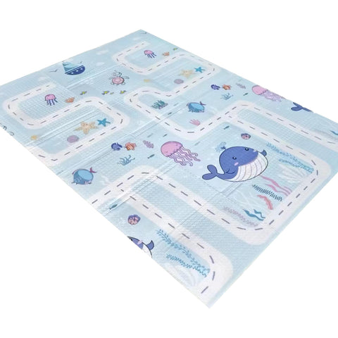 1Above Foldable Baby Playmat 180x130cm | Waterproof | Reversible Large Playmat | Thick Padded XPE Baby Crawl Mat | Ideal for Bedroom, Nursery & Playroom