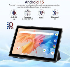 CUPEISI CP20PRO 10.1" Android 14, 8GB RAM+64GB ROM+1TB Expandable, 2 in 1 with Keyboard/Case/Mouse/Pencil, Black