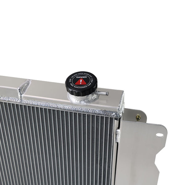 Cubauto 3 Row Aluminum Radiator Compatible For 87-06 Jeep Wrangler YJ/TJ 2.4L 2.5L 4.2L 4.0L 3 Core Radiators