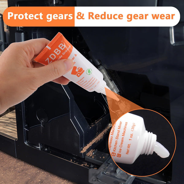 ZDBB Food Grade Grease Lubricant for Kitchen Mixer NSF H1 Food Service Equipment Lube Coffee Machine Grease for Soft Serve Machines Yogurt Ice Cream Machine, Prevent Wear and Rust, 1 oz 2-Pack