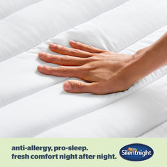 Silentnight Anti-Allergy King Mattress Topper - Thick Deep Mattress Pad Protecting Against Allergies and Dust Mites - Hypoallergenic and Machine Washable - King Bed, White