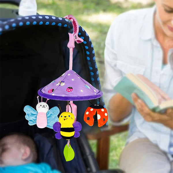 Voiakiu Stuffed Animal Crib Toys | Hanging Baby Rattle Wind Chime Toy | Stuffed Baby Hanging Toys for Crib, Bassinet, Carseat, Bear & Bunny, Whale, Ladybug & Bee &, Elephant & & Giraffe Style