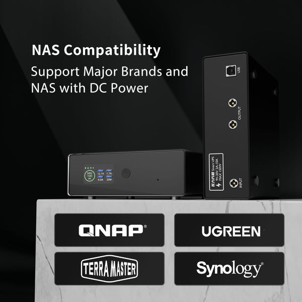 WALLECUBE 150W UPS with LiFePO4 Battery | Uninterruptible Battery Power Supply for NAS with USB Communication Port, Compact Without Noise