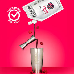 Funkin Pro Raspberry Puree for Cocktails, Cooking & Baking, Real Fruit Cocktail Ingredients, 1kg Mixer