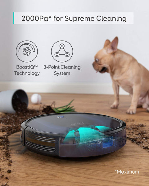 eufy [BoostIQ] RoboVac 15C MAX, Wi-Fi Connected Robot Vacuum Cleaner, Super-Thin, 2000Pa Suction, Quiet, Self-Charging Robotic Vacuum Cleaner, Cleans Hard Floors to Medium-Pile Carpets (Renewed)