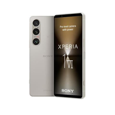 Sony Xperia 1 VI - 6.5 Inch 19.5:9 FHD+ HDR OLED - 120Hz Refresh rate - Triple lens - Android 14 - SIM free - 256GB Storage - IP65/68 rating - Dual SIM hybrid 1-36 months warranty - Platinum Silver