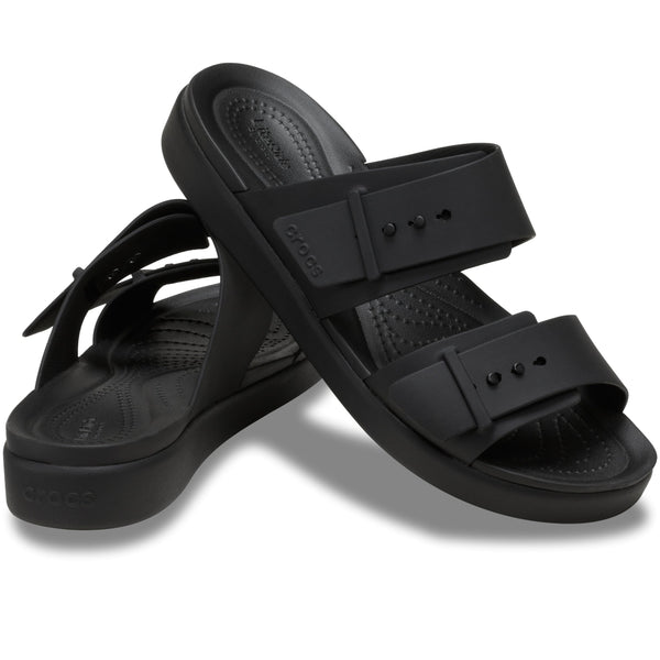 Crocs Women Sandal,Brooklyn Buckle Low,Black,7 UK Women