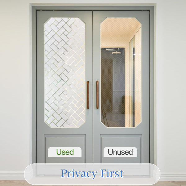 Coavas Window Film Privacy Frosted Glass Film for Windows Static Clings Self-Adhesive Frosting Window Cover Vinyl Blinds Film Anti UV Window Sickers for Home, 45 x 200cm