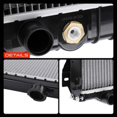 A-Premium Engine Coolant Radiator with Transmission Oil Cooler Compatible with Jeep Wrangler 87-95 97-06, TJ 97-06, 2.4L 2.5L 4.0L 4.2L, Automatic Transmission, Replace# 1682, 52080183AC