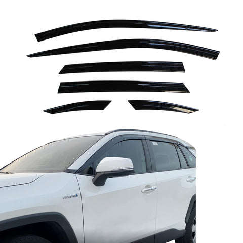 AUTO CLOVER Wind Deflectors Set for Toyota Rav4 2019+ (6 pieces)