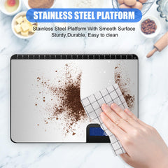 Large Digital Kitchen Scales 15kg, Precision Food Weighing Scale with 1g Accuracy, Optimized Auto Shutdown (3, 10 & 60 Mins), LCD Display, Grams & Oz, Ideal for Home Use, Cooking & Baking