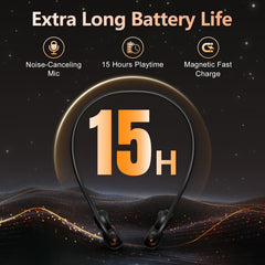 Ortizan Open Ear Headphones, Running headphones Wireless Bluetooth 5.3 IPX6 Waterproof, Clear Call, 19g Lightweight Earphones 15H Playtime & Magnetic Fast Charge for Running Cycling Workouts