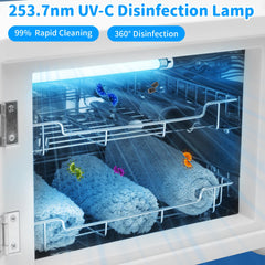 ANRUI UV Steriliser for Nail Tools: 12L Multi-Functional Nail Tool Cleaning Machine, UV Disinfection Cabinet with Timer Setting for Manicure, Home, Barbers, and Spas