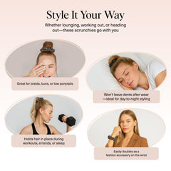 Kitsch Satin Scrunchies for Women 6pcs - Eucalyptus