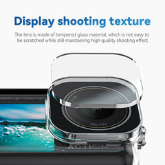 TELESIN Waterproof Case for DJI Osmo Action 5 Pro Action 4/3 Camera Underwater Housing Housing Cage Support 45M Deep Diving Snorkeling with Quick Release Mount Screw Accessories