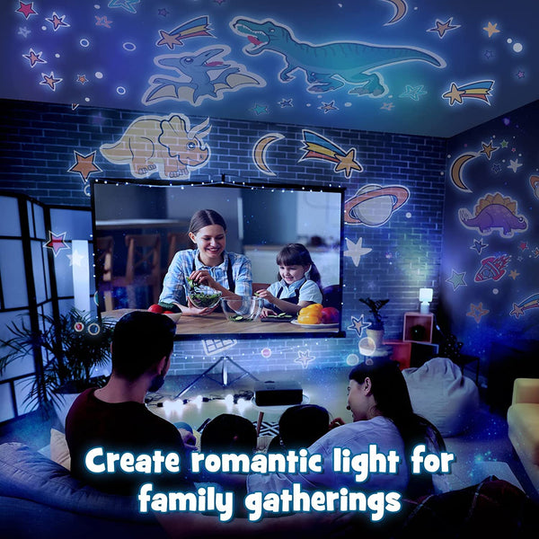 EUCOCO Sensory Toys for Babies, Baby Toy 6 to 12 Months Kids Night Light Projector Sensory Lights New Baby Gifts for 1 2 3 Year Olds Birthday Presents Projector Light 1st Birthday Gifts for Girls Boy