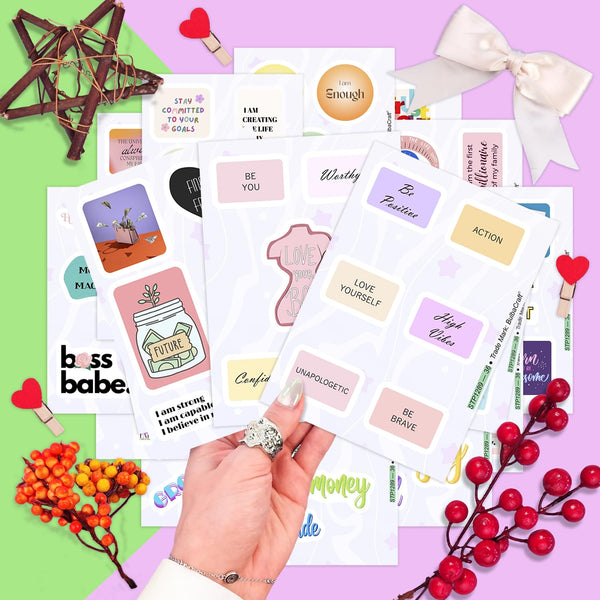 200Pcs Vision Board Stickers for Women, Vision Board Supplies Kit, Magazines - Motivational & Inspirational Stickers, Gifts for Women & Men