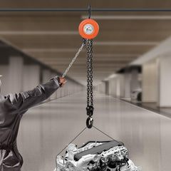 2 Ton Hand Chain Hoist 9.51ft Manganese Steel Manual Lifting Tool Industrial Chain Block with Swivel Hook Heavy Du Cable Hoist for Worhop and Ga