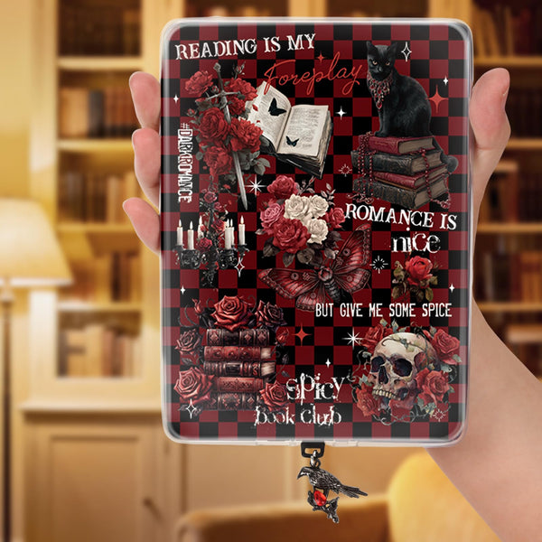 Berirexrion Inserts Cardstock for Clear Case - 11 PCs Dark Romance Back Skin Decal Card Dust Plug Charms for Kindle Paperwhite 11th 12th Generation 6.8" Accessories for E-Reader Book Lover Reader Gift