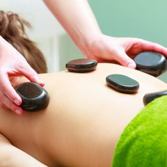 Hot Stones for Massage, 6 Pcs Hot Basalt Stone Massage Hot Rock Stones Set (2.36x3.15in), Heat Stones for Professional or Home Spa, Relaxing, Healing, Pain Relief