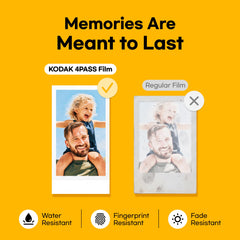 KODAK Mini 2 Retro 2x3 Portable Photo Printer, 4PASS, 38 Sheets, Black