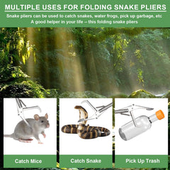 PEUTIER Snake Grabber Tool, Wide Tongs Grabber with Snake Bag