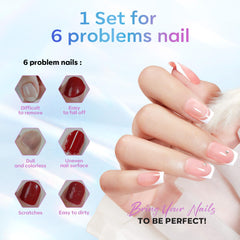 Modelones Gel Top Coat and Base Coat, 2Pcs 10ml Gel Nail Polish No Wipe Top and Base Coat Set, Glossy Shine Long Lasting LED Soak Off For Home DIY and Nail Salon