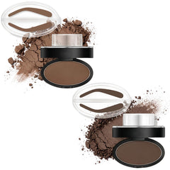 2PCS Waterproof Eyebrow Stamp,Eyebrow Stamp Kit with Eyebrow Pencil,Long-Lasting Eyebrow Powder &Brow Tint Kit,Easy-to-Use Brow Stamp for Quick Shaping,Multi-Functional Eyebrow Tint#Dark+Light Brown