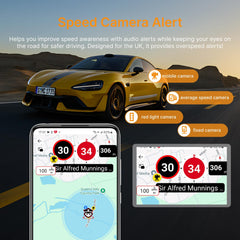 Miofive Mini S 4K HDR Dash Cam Front, Wi-Fi 6 Car Camera with GPS & Bluetooth, Super Night Vision, 24/7 Parking Mode, Loop Recording, Speed Camera Alerts(UK), Supports Up to 512GB.