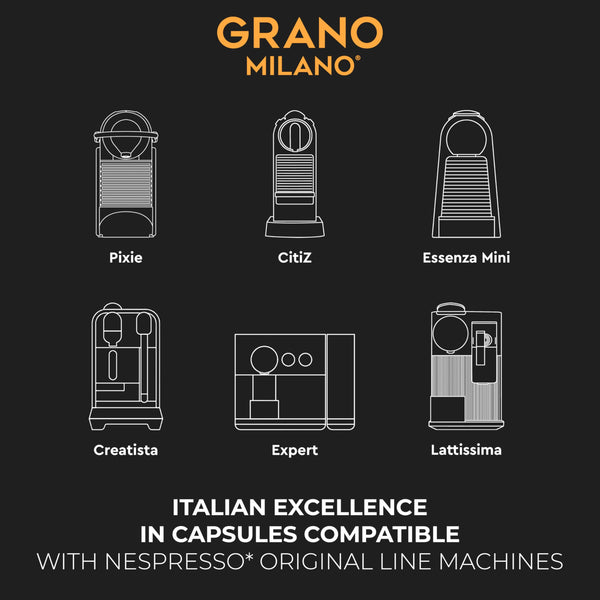 Grano Milano Variety Pack 100 Pods Compatible with Nespresso Original Line