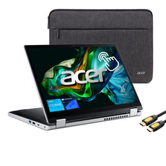 acer Aspire 3 Spin Convertible 2-in-1 Laptop, 14" WUXGA Touchscreen Display, 8-Cores i3-N305 (Up to 3.8 GHz), 8GB RAM, 512GB NVMe SSD, WiFi 6, BT, Webcam, HDMI, USB-C, SPS HDMI Cable, Win 11 Pro