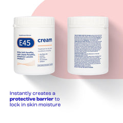 E45 Moisturiser, Body, Face And Hand Cream For Dry, Flaky Skin, Suitable For Eczema, Dry Psoriasis, Sunburn, 500g Tub