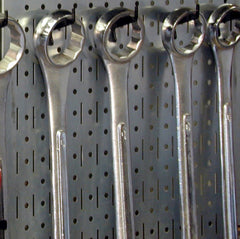 Wall Control 10-HM-002 B Medium 1-7/8" Slotted Pegboard Hook Pack Metal Pegboard Hooks for Wall Control Pegboard Only, Black