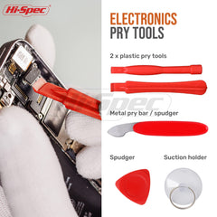 Hi-Spec 56pc Electronics Repair & Opening Tool Kit Set for Laptops, Devices, Computers, PC Building & Gaming Accessories. Precision Small Screwdrivers with Pry Tools