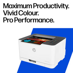 HP Colour Laser 150nw Wireless Printer | White | Easy mobile printing with the app | World’s smallest colour laser in its class | USB 2.0 high speed connectivity | Speeds up to 18/4 ppm in A4