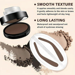 2PCS Waterproof Eyebrow Stamp,Eyebrow Stamp Kit with Eyebrow Pencil,Long-Lasting Eyebrow Powder &Brow Tint Kit,Easy-to-Use Brow Stamp for Quick Shaping,Multi-Functional Eyebrow Tint#Dark+Light Brown