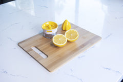 Joie Citrus Juicer with Built-In Strainer, Manual Lemon and Lime Squeezer, Yellow