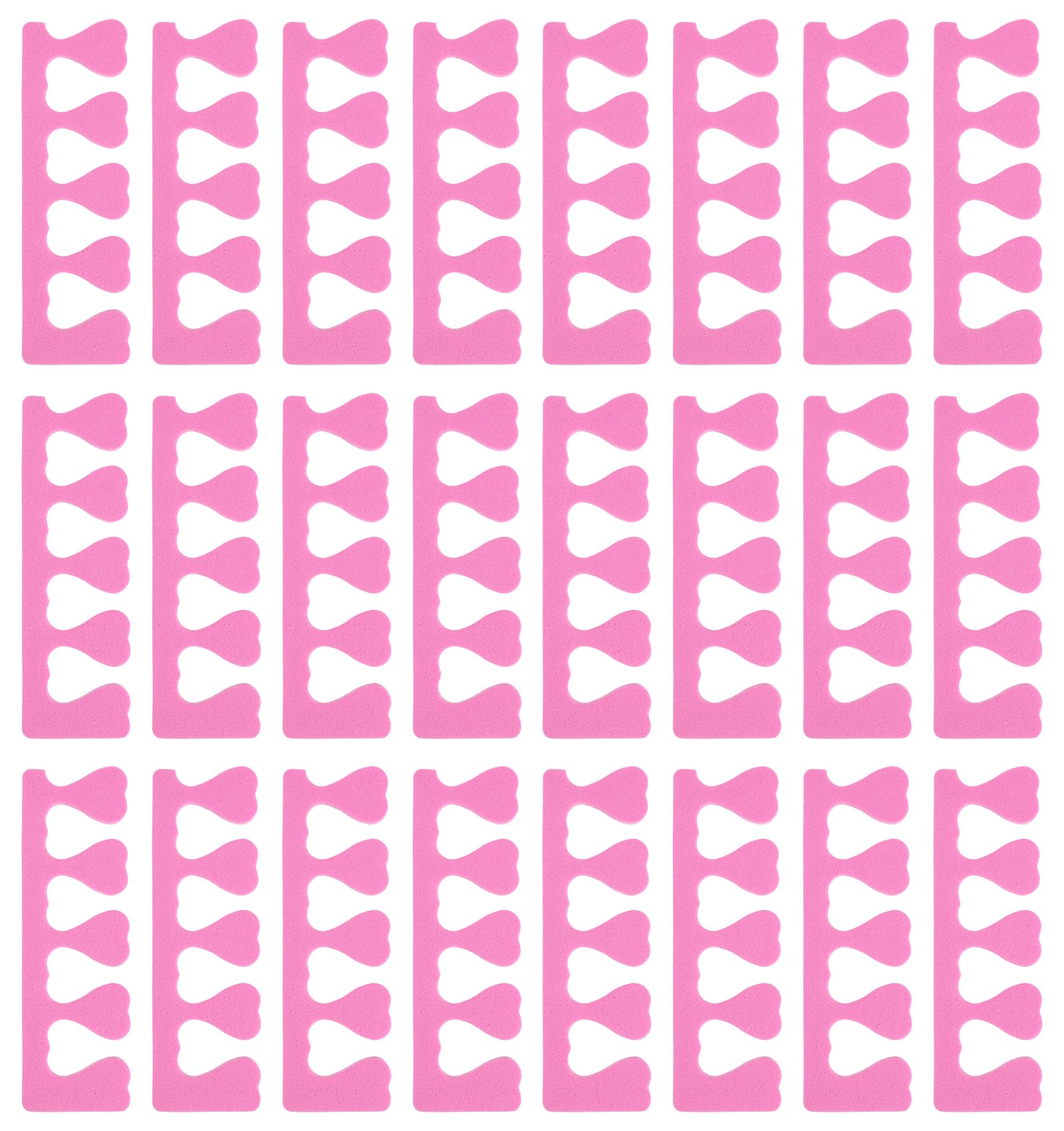 24 Pcs Toe Separators for Nail Varnish, Soft Sponge Toe Separators for Pedicure Manicure Polishing Coating Nail Polish Beauty Accessories Pink