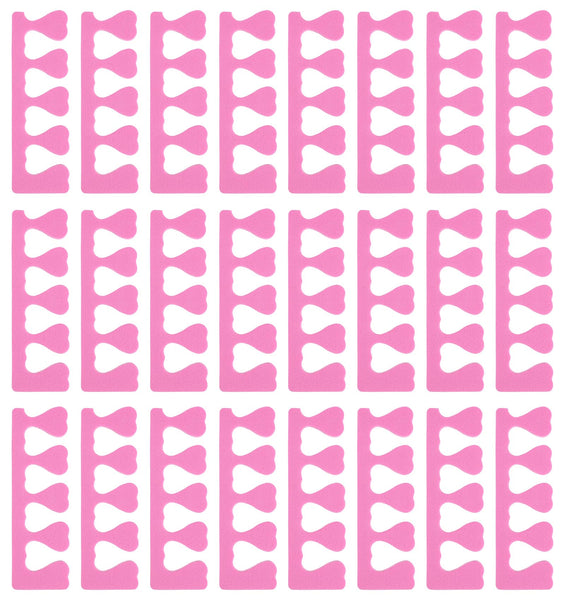 24 Pcs Toe Separators for Nail Varnish, Soft Sponge Toe Separators for Pedicure Manicure Polishing Coating Nail Polish Beauty Accessories Pink