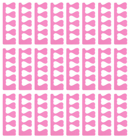 24 Pcs Toe Separators for Nail Varnish, Soft Sponge Toe Separators for Pedicure Manicure Polishing Coating Nail Polish Beauty Accessories Pink