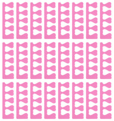 24 Pcs Toe Separators for Nail Varnish, Soft Sponge Toe Separators for Pedicure Manicure Polishing Coating Nail Polish Beauty Accessories Pink