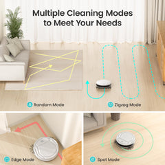 Lefant M210 Robot Vacuum Cleaner, 2200Pa Strong Suction, 7.8cm Thin 28cm DIA, Automatic Self-Charging Small Robotic Vacuum, Wi-Fi/App/Alexa Control, Ideal for Pet Hair Hard Floor and Carpet