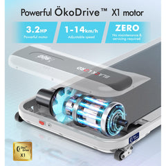 BLACK LORD Walking Pad, Treadmill for Home, Under Desk Treadmill with LED Display & Bluetooth Speaker & Wristband Remote, Running Machine with 2-level Incline, 1-14KM/H, No Assembly