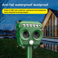Ultrasonic Animal Repellent,Solar Powered animal Repellent, Garden Repellent, Animal Repellent Dog Scarer Deterrent for Wild AnimalsSuitable for Repelling Cats,Foxes,Squirrels, Pigeons, Rodents