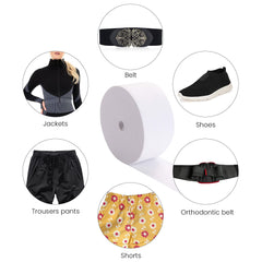 Trimming Shop 75mm (3 Inch) Wide Flat Elastic Band, Stretchable Waistband Tape Elastic Cord for Sewing Clothing, Garments, Dressmaking, DIY Craft Projects, White, 5 Metres