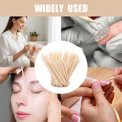 300 PCS Orange Sticks For Nails, Double Sided Design Cuticle Sticks, Fine Detailing Sanding Sticks Cuticle Pusher Remover for DIY Nail Stickers Pearl Rhinestones